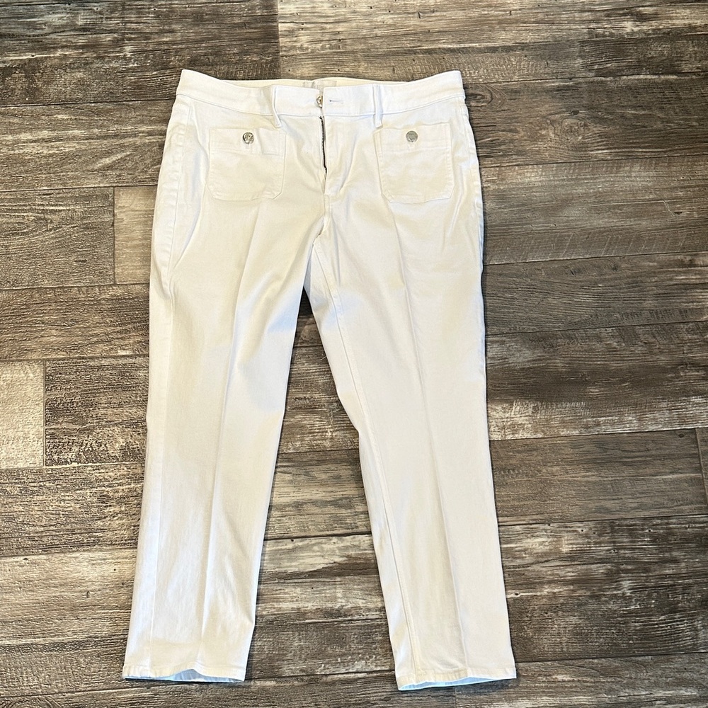 White House Black Market Slim Ankle White Pants